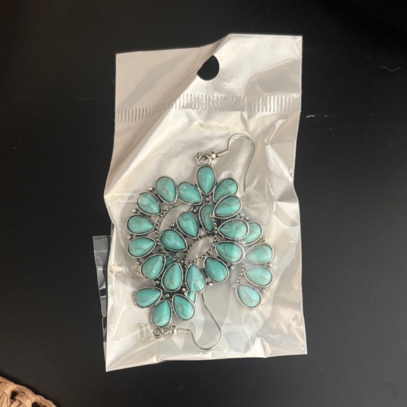 Turquoise bundle- Zara bag, turquoise earrings, necklace & bracelet - Picture 3 of 6